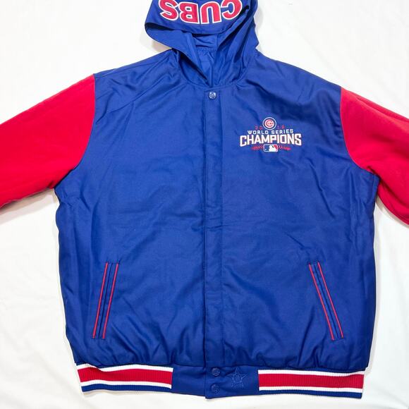 Chicago Cubs World Series Champions Reversible Poly-Twill Fleece Jacket XXL New - Picture 4 of 11